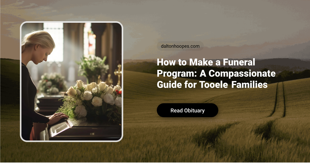 How to Make a Funeral Program | Dalton Hoopes Funeral Home